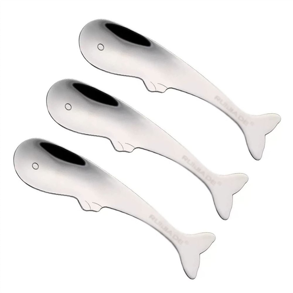 Cooking Spoons Creative 304 Stainless Steel Cartoon Whale Shape Spoon Lovely Ice Cream Spoon Dessert Spoon Tableware Table Spoons