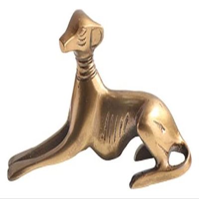 ALDEPO Sculpture Tabletop Modern Minimalist Style Metal Animal Dog Hotel Living Room Porch Desktop Statue