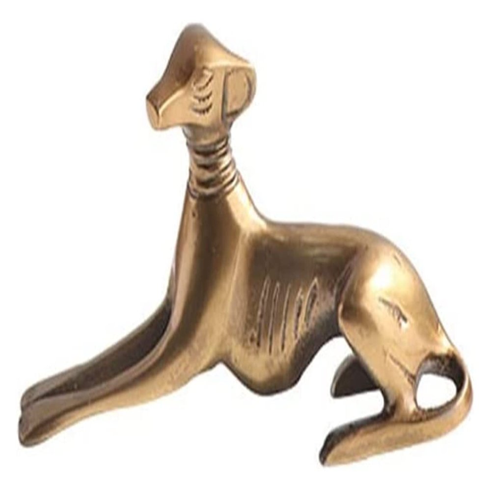 ALDEPO Sculpture Tabletop Modern Minimalist Style Metal Animal Dog Hotel Living Room Porch Desktop Statue