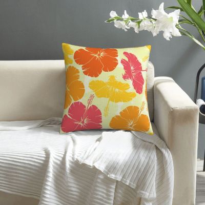 BZAXXQI Spring Colorful Flowers Pillow Covers 18x18 Inch Cute Throw Pillows Cover for Home Decor Room Bedroom Sofa Couch Outdoor Floral Pillow Covers