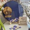 Personalized Wedding Wooden Guest Book: Creative Acrylic Custom Name Alternative Inserts Box DIY Custom Rustic Wedding Heart Drop Guest Book for Graduation Anniversary Wedding Decor (Halloween Themed) view 2