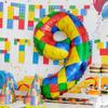 32 Inch Building Block Number 9 Balloons 9 year birthday Block Themed Large Big Helium Foil Mylar Balloon for Girls Boys 9 th Birthday Party Decoration Supplies view 3