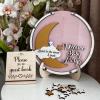 Personalized Wedding Wooden Guest Book: Creative Acrylic Custom Name Alternative Inserts Box DIY Custom Rustic Wedding Heart Drop Guest Book for Graduation Anniversary Wedding Decor (Moon Star) view 1