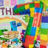 32 Inch Building Block Number 4 Balloons 4 year old Large Big Helium Foil Mylar Balloon for Girls Boys 4th Birthday Party Decoration Supplies view 3
