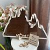 Personalized Wedding Wooden Guest Book: Creative Acrylic Custom Name Alternative Inserts Box DIY Custom Rustic Wedding Heart Drop Guest Book for Graduation Anniversary Wedding Decor (Alpine and Eagle) view 2
