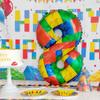 32 Inch Building Block Number 0 Balloons Large Big Helium Foil Mylar Balloon for Girls Boys Birthday Party Decoration Supplies view 3
