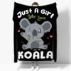 Just A Girl Who Loves Koala Blanket Cute Animal Soft Lightweight Bear Flannel Blankets for Sofa Bed Polyester Warm Throw Blanket Gift for Koala Lover Unisex90''x120''for Whole Family view 1