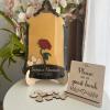 Personalized Wedding Wooden Guest Book: Creative Acrylic Custom Name Alternative Inserts Box DIY Custom Rustic Wedding Heart Drop Guest Book for Graduation Anniversary Wedding Decor (Rosewood) view 2