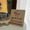 Personalized Wedding Wooden Guest Book: Creative Acrylic Custom Name Alternative Inserts Box DIY Custom Rustic Wedding Heart Drop Guest Book for Graduation Anniversary Wedding Decor (Rosewood) view 3