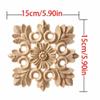 Wood Carved Corner Onlay Applique Unpainted Frame Cupboard Cabinet Decal for Home Furniture Decoration,F3,15 view 2