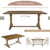 Bellemave 6-Piece Dining Table Set for 6 Farmhouse Kitchen Table Set with 4 Upholstered Chairs and Bench, Rectangular Dining Room Set for Kitchen, Dining Room (Walnut) view 3