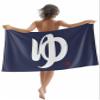 Lansemy Japanese Language Beach Towel - 35x71 Inch Sand Proof Water Absorbent Travel Towel for Adults, Hot Water Blue Texture Quick Dry Pool Towel Travel Camping Blanket for Yoga Bathroom view 1