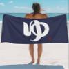 Lansemy Japanese Language Beach Towel - 35x71 Inch Sand Proof Water Absorbent Travel Towel for Adults, Hot Water Blue Texture Quick Dry Pool Towel Travel Camping Blanket for Yoga Bathroom view 3