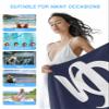 Lansemy Japanese Language Beach Towel - 35x71 Inch Sand Proof Water Absorbent Travel Towel for Adults, Hot Water Blue Texture Quick Dry Pool Towel Travel Camping Blanket for Yoga Bathroom view 4