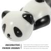 UPKOCH 1set Panda Shaped Wooden Chopstick Holder of Heat Insulation Chopsticks with Decorative Ceramic Rests for Home Dining Present Giving view 3
