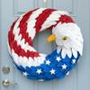 250th Anniversary Eagle Wreath, Independence Day 4th of July Summer Garland, Patriotic Flag Garland Front Door Decorations, American Flag Hanging Wreath for Home Wall Porch view 2