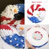 250th Anniversary Eagle Wreath, Independence Day 4th of July Summer Garland, Patriotic Flag Garland Front Door Decorations, American Flag Hanging Wreath for Home Wall Porch view 3