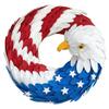 250th Anniversary Eagle Wreath, Independence Day 4th of July Summer Garland, Patriotic Flag Garland Front Door Decorations, American Flag Hanging Wreath for Home Wall Porch view 4