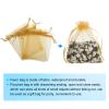 MECCANIXITY 100pcs Organza Bags 4x5 Inch Drawstring Favor Pouches Sheer Mesh Bag for Gift Jewelry Wedding Party Christmas Candy Gold view 3