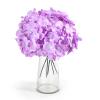 Auihiay 64pcs Hydrangea Artificial Flowers, Purple Artificial Hydrangea Flowers, Silk Hydrangea Heads with Stems for Garden, Home Party Baby Shower DIY Wedding Centerpiece (Purple) view 2