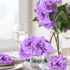 Auihiay 64pcs Hydrangea Artificial Flowers, Purple Artificial Hydrangea Flowers, Silk Hydrangea Heads with Stems for Garden, Home Party Baby Shower DIY Wedding Centerpiece (Purple) view 4