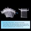 MECCANIXITY 50pcs Organza Bags 2x3 Inch Drawstring Favor Pouches Sheer Mesh Bag for Gift Jewelry Wedding Party Christmas Candy White view 3