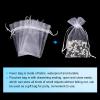 MECCANIXITY 100pcs Organza Bags 4x6 Drawstring Favor Pouches White view 3