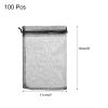 MECCANIXITY 100pcs Organza Bags 4x6 Drawstring Favor Pouches Black view 2