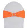 Buckle Spandex Stretch Chair Band Sashes Bows Elastic Chair Ties Orange 10Pc for Wedding Ceremony Reception, Birthday Party, Baby or Bridal Shower, Holiday Party, or Corporate Affair view 1