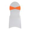 Buckle Spandex Stretch Chair Band Sashes Bows Elastic Chair Ties Orange 10Pc for Wedding Ceremony Reception, Birthday Party, Baby or Bridal Shower, Holiday Party, or Corporate Affair view 2