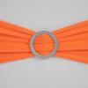 Buckle Spandex Stretch Chair Band Sashes Bows Elastic Chair Ties Orange 10Pc for Wedding Ceremony Reception, Birthday Party, Baby or Bridal Shower, Holiday Party, or Corporate Affair view 3
