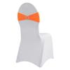 Buckle Spandex Stretch Chair Band Sashes Bows Elastic Chair Ties Orange 10Pc for Wedding Ceremony Reception, Birthday Party, Baby or Bridal Shower, Holiday Party, or Corporate Affair view 4