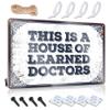 Abipuir Metal Sign Funny This is A House of Learned Doctors Sign Bedroom Door Sign Signs for Bedroom (Size : 30X40CM) view 1