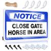 Metal Signs for Man Cave Notice Close Gate Horse in Area Tin Sign Unique Home Decor Stuff for Bedroom (Size : 30X40CM) view 1