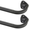 Yun Nephele 2 Pack Curtain Rods, 48-84" Matte Black, Iron, Wall Mounted and Ceiling, 3.5" Width, 3 lbs, 26 lbs Max Weight, Room Darkening, Adjustable, Easy Installation view 1