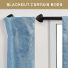 Yun Nephele 2 Pack Curtain Rods, 48-84" Matte Black, Iron, Wall Mounted and Ceiling, 3.5" Width, 3 lbs, 26 lbs Max Weight, Room Darkening, Adjustable, Easy Installation view 2