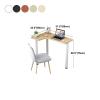 KWOKING 29.5" Hight Office Desk Wooden Corner Writing Desk with White Steel Leg Simple Arc-Shaped Small L-Shaped Wall Corner Right-Angle Writing Study Notebook Desk Black 31.5" L x 23.5" W x 29.5" H view 4
