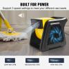 VEVOR Pivoting Utility Fan, 600 CFM High Velocity Floor Blower for Drying, Cooling, Ventilating, Exhausting, 300 Blowing Angle Air Mover, Portable Carpet Dryer Fan for Home, Work Shop view 3