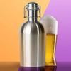 1L/1.9L 304 Stainless Steel Beer Pot, Single-layer Beer Barrel Portable Storage Wine Bottle Jugs, 1PCS (Color : 1L) view 4