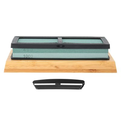 Alvinlite Premium Knife Sharpening Stone Kit|Sharpener Whetstones 400/1000 Grit with Angle Guide and Nonslip Bamboo Silicone Base manual knife