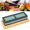 Alvinlite Premium Knife Sharpening Stone Kit|Sharpener Whetstones 400/1000 Grit with Angle Guide and Nonslip Bamboo Silicone Base manual knife view 4