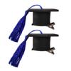 NUOBESTY 2pcs Mini Doctoral Hat Hairpins Tassel Graduation Party Hair Clips for Festive Celebrations for Graduates and Students view 1