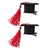 NUOBESTY 2pcs Mini Doctoral Hat Hair Clips Adorable Graduation Party Hairpins Tassel for Graduation Ceremony and Celebration view 1