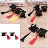 NUOBESTY 2pcs Mini Doctoral Hat Hair Clips Adorable Graduation Party Hairpins Tassel for Graduation Ceremony and Celebration view 2