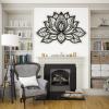 3D Metal Mandala Wall Art - Lotus Flower Spiritual Wall Decor for Bedroom - 36 x 22" / 91 x 59 cm view 1