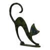 Cat Real Bronze Metal Art Sculpture Handmade in Greece view 2