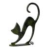 Cat Real Bronze Metal Art Sculpture Handmade in Greece view 3