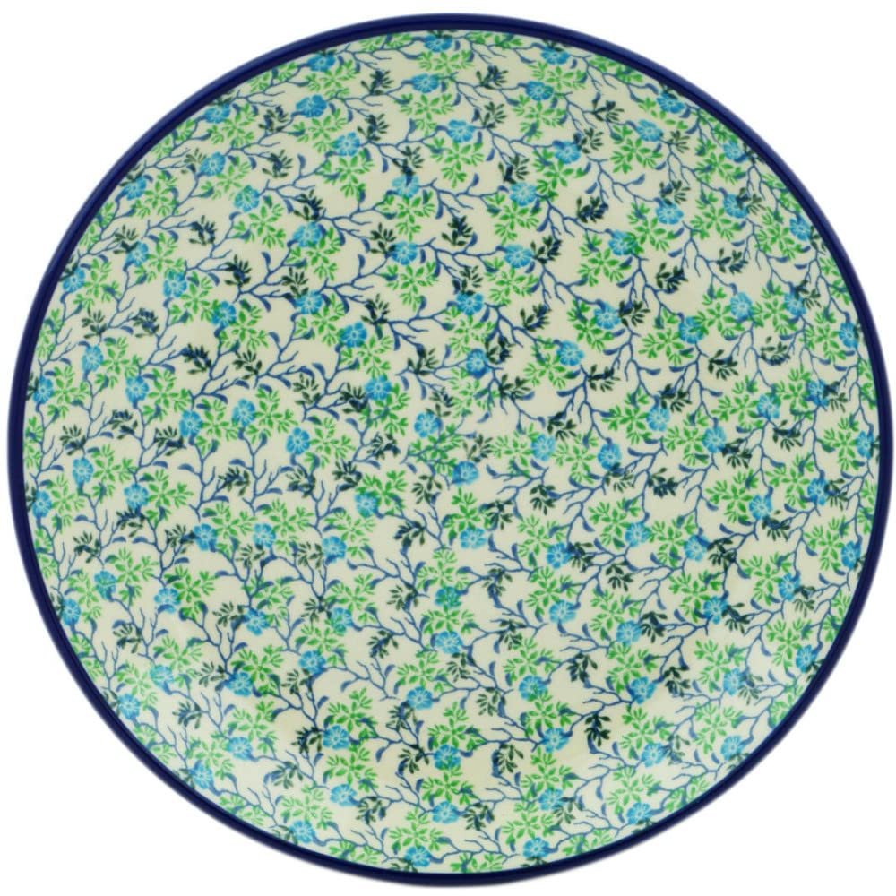 Polmedia Polish Pottery Dinner Plate - Summer Ivy Pattern Handmade in Boleslawiec Poland by Ceramika Artystyczna + Certificate of Authenticity