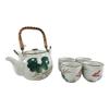 1 Set Of Auspicious Koi Fish Pair Lily Pond Ceramic Teapot & 4 Tea Cups view 2