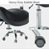 CMYUN Saddle Stool Ergonomic Saddle Stool with Wheel, Black Heavy Duty Rolling Saddle Chair, Height Adjustable Office Clinic Medical Dental Stool, for Massage view 4